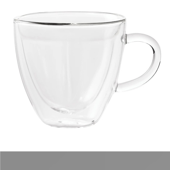 Heart Glass Cappuccino Mugs - Picture 3 of 4